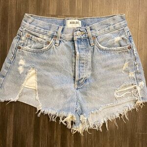 Agolde Parker distressed denim shorts